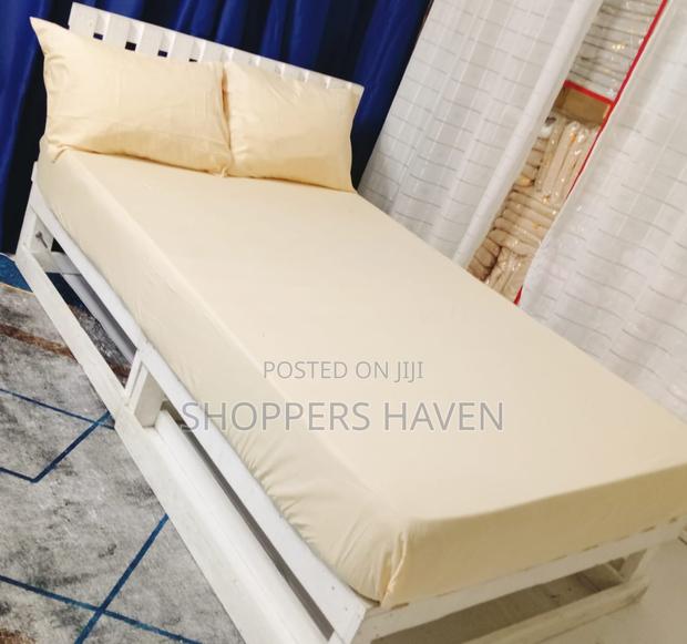 Plain Fitted Cotton Bedsheet - thumbnail 3