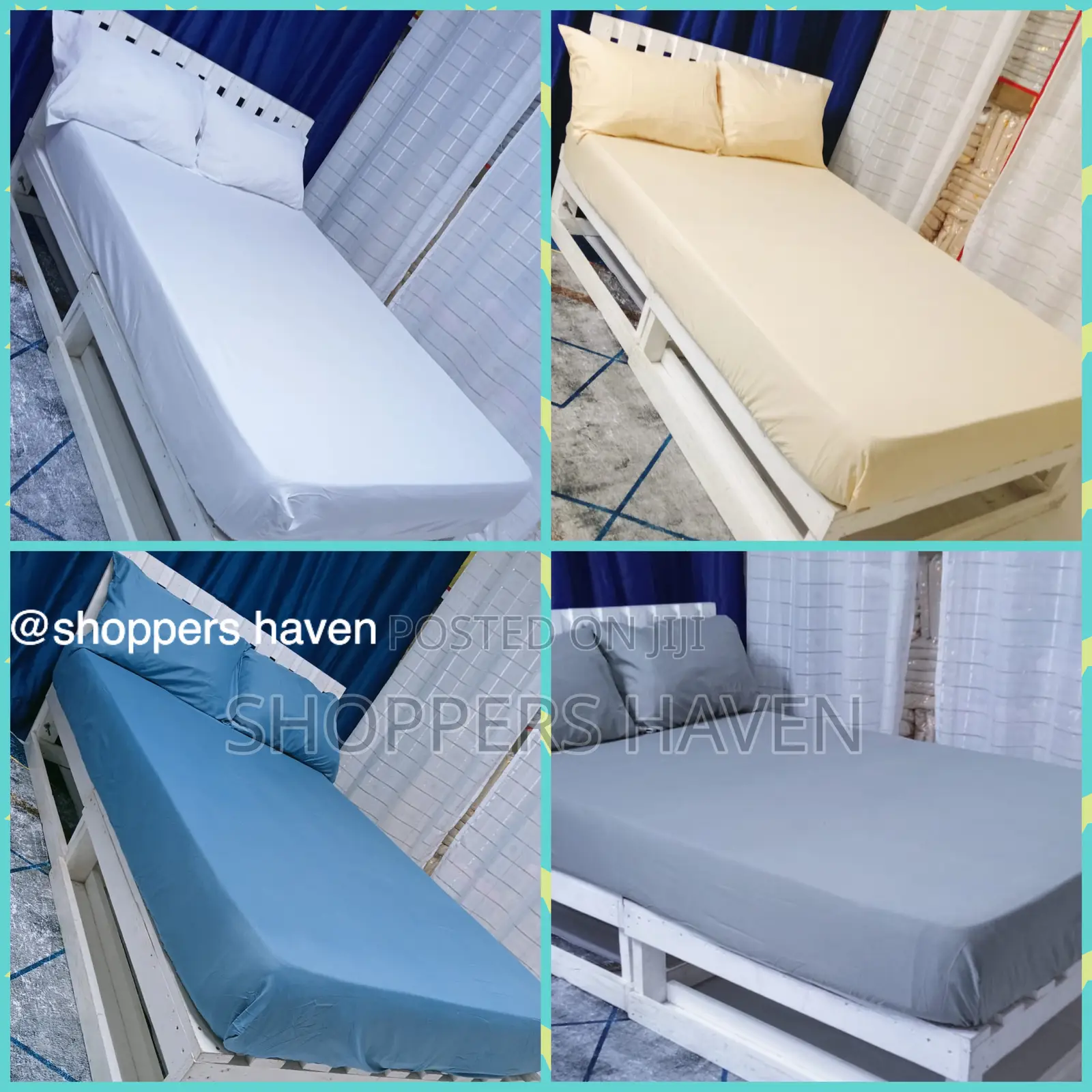 Plain Fitted Cotton Bedsheet