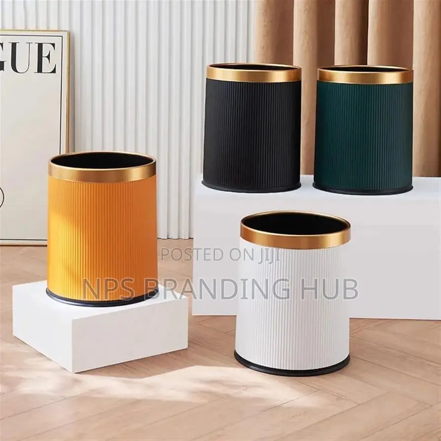12l Cylindrical Exquisite Plastic Trash Dustbin (Rt