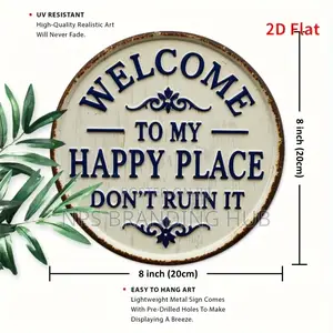 2d Flat Wooden Bathroom Hanging Decor Sign(Rt