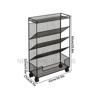 Multipurpose Bookshelf Stand With Wheels (Rt