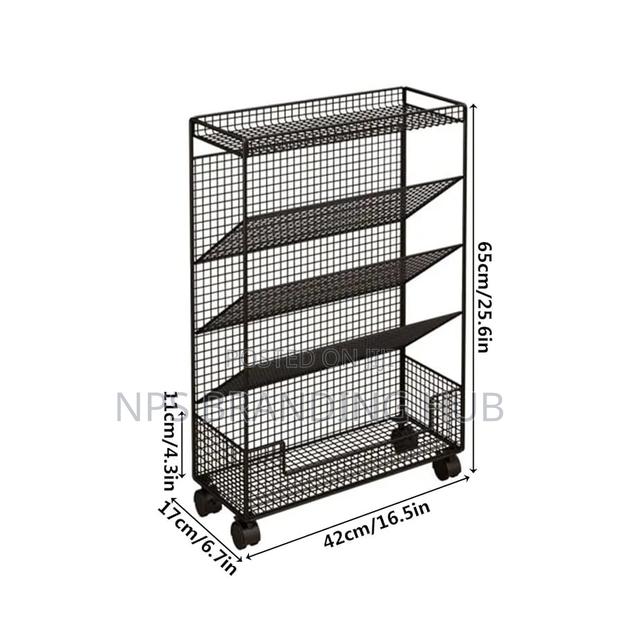Multipurpose Bookshelf Stand With Wheels (Rt - thumbnail 2