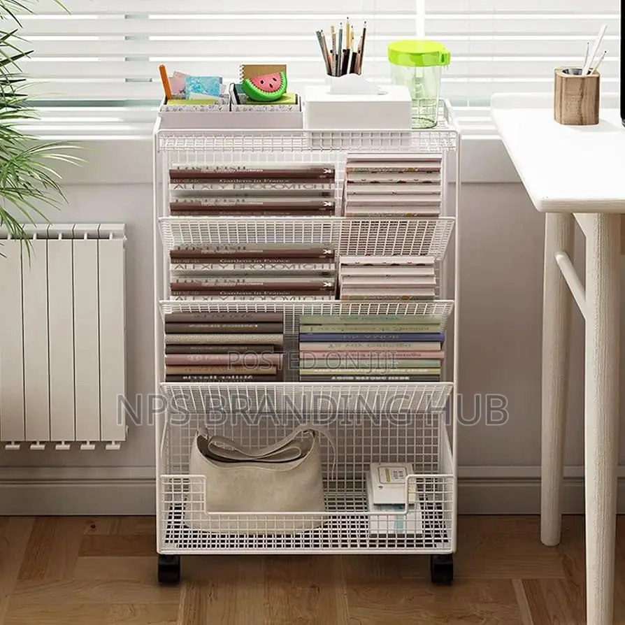 Multipurpose Bookshelf Stand With Wheels (Rt
