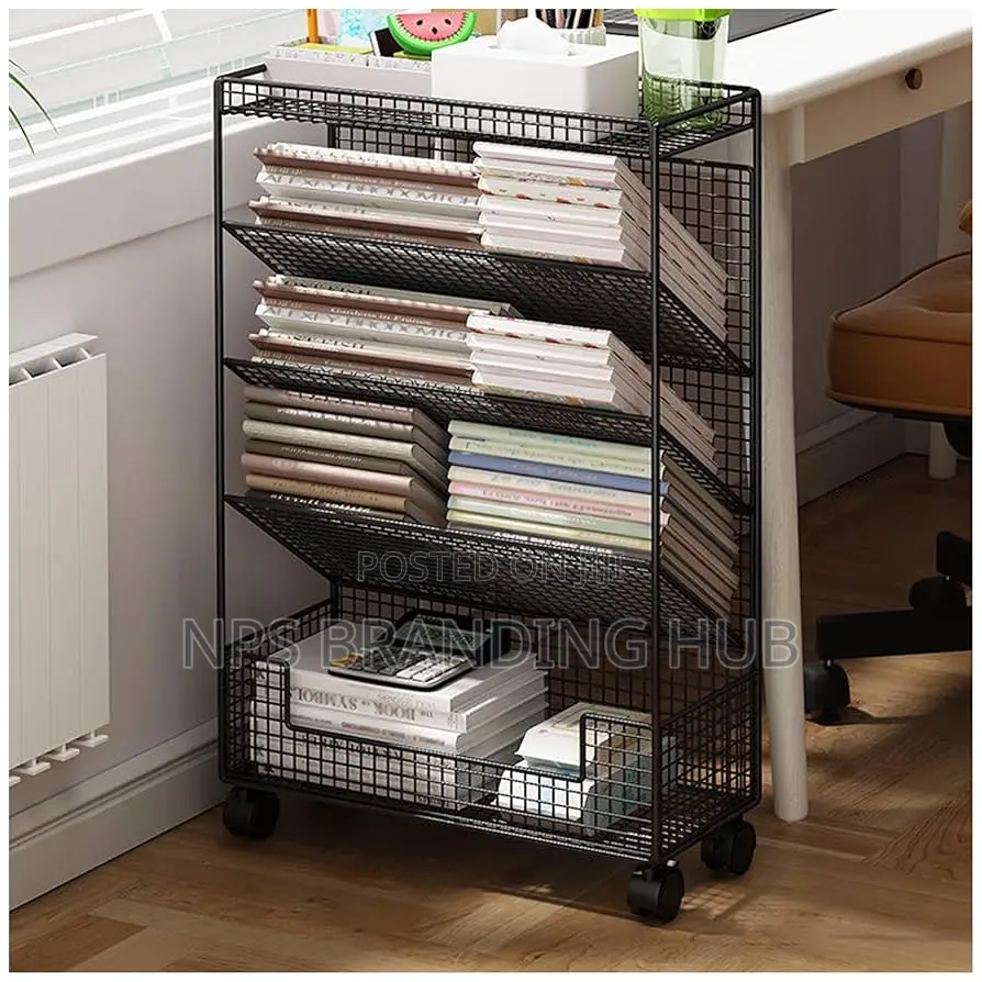 Multipurpose Bookshelf Stand With Wheels (Rt
