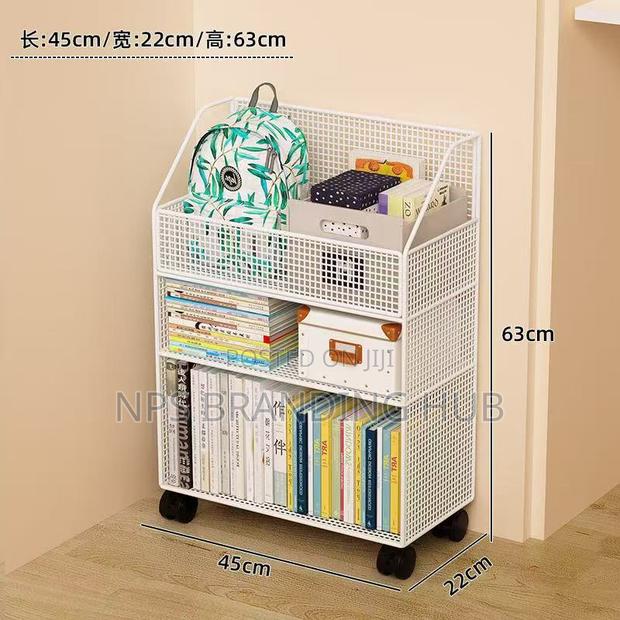 Multipurpose Bookshelf Stand With Wheels (Rt