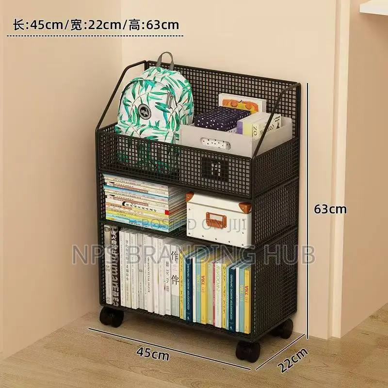 Multipurpose Bookshelf Stand With Wheels (Rt