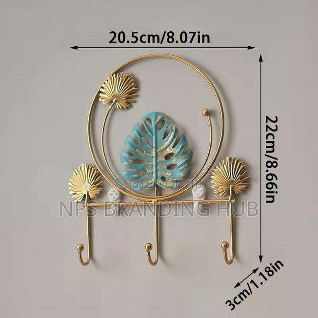 Luxury Iron Art Wall Hanging Hook/Key Holder Stand (Rt - thumbnail 2