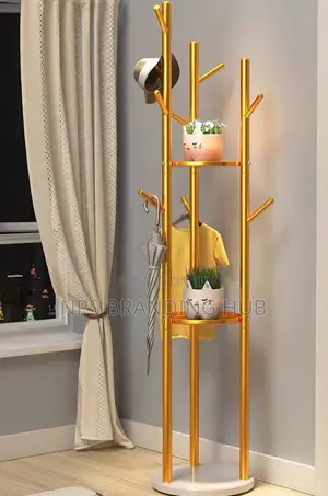 Multifunctional Golden Coat Tree Stand (Rt