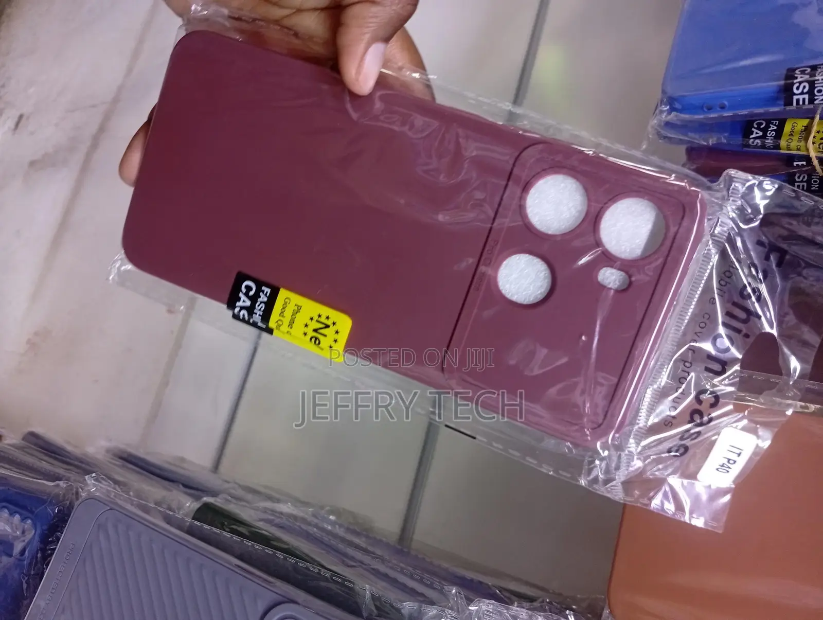 Maroon Liquid Silicone Phone Case for the Itel P40