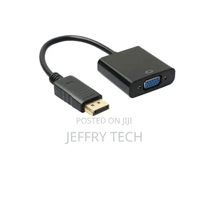 Displayport (Dp) Male To Vga Female Adapter – Hd Display Video Convert