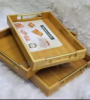 3-Piece High-Quality Bamboo Serving Plate Set