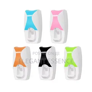 Wall Mount Toothpaste Squeezer 5pcs Toothbrush Holder Set for Kids