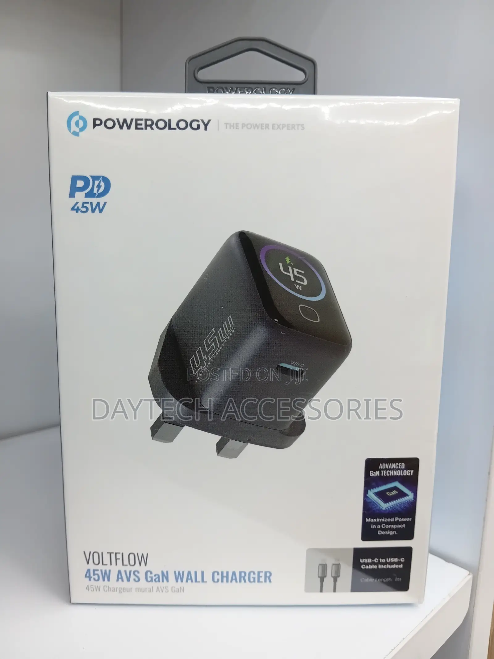 This Is a Powerology Voltflow 45w Avs Gan Wall Charger