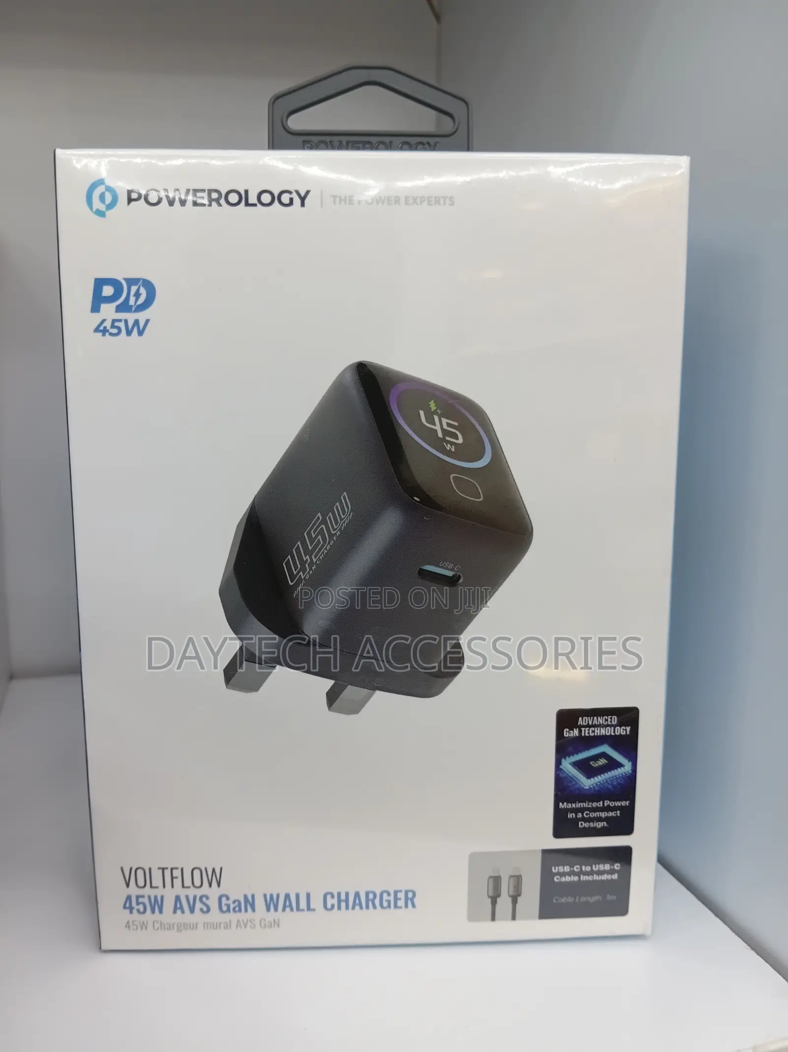This Is a Powerology Voltflow 45w Avs Gan Wall Charger