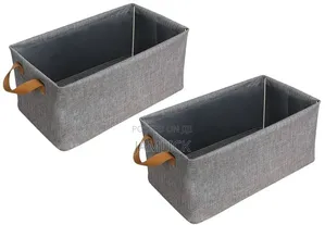 Foldable Grey Clothes Storage Bag Laundry Bin - Zy