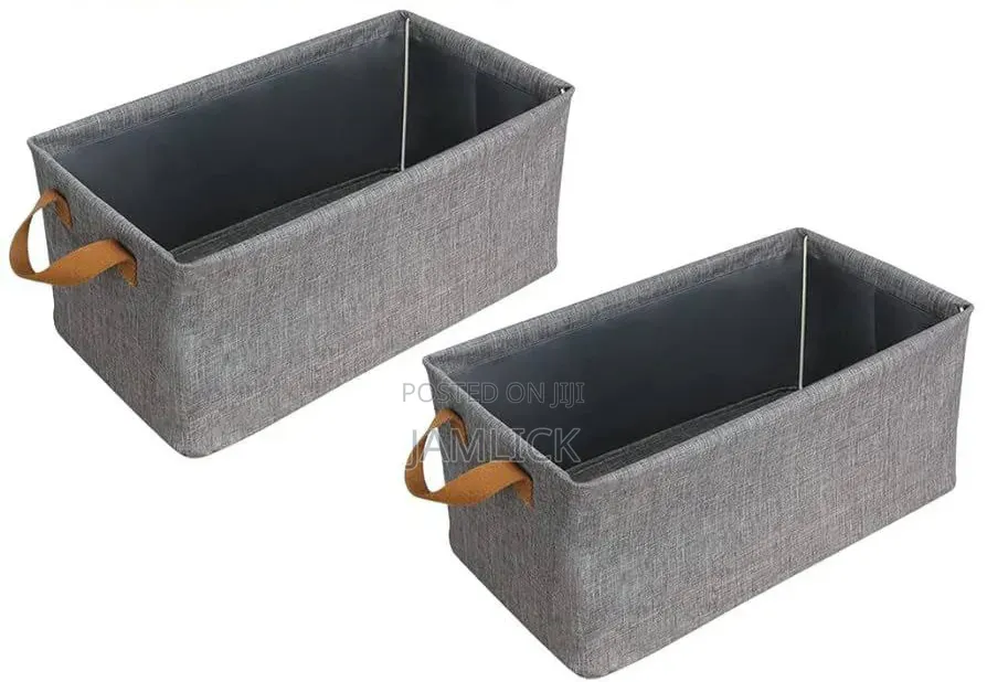Foldable Grey Clothes Storage Bag Laundry Bin - Zy