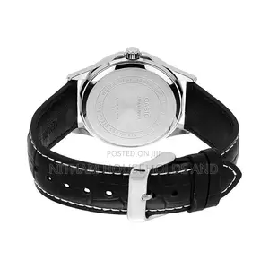 Casio MTP 1381l 1a Black Leather Date Display Watch for Men