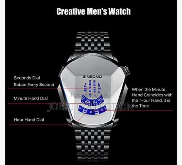 Black Binbond Stainless Steel Gents Watch - main view