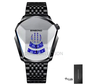 Black Binbond Stainless Steel Gents Watch