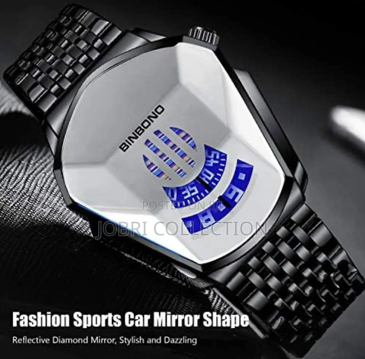Black Binbond Stainless Steel Gents Watch