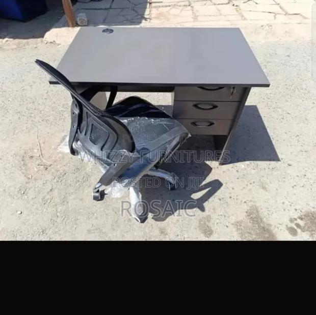 Grey Office Desk and Chair