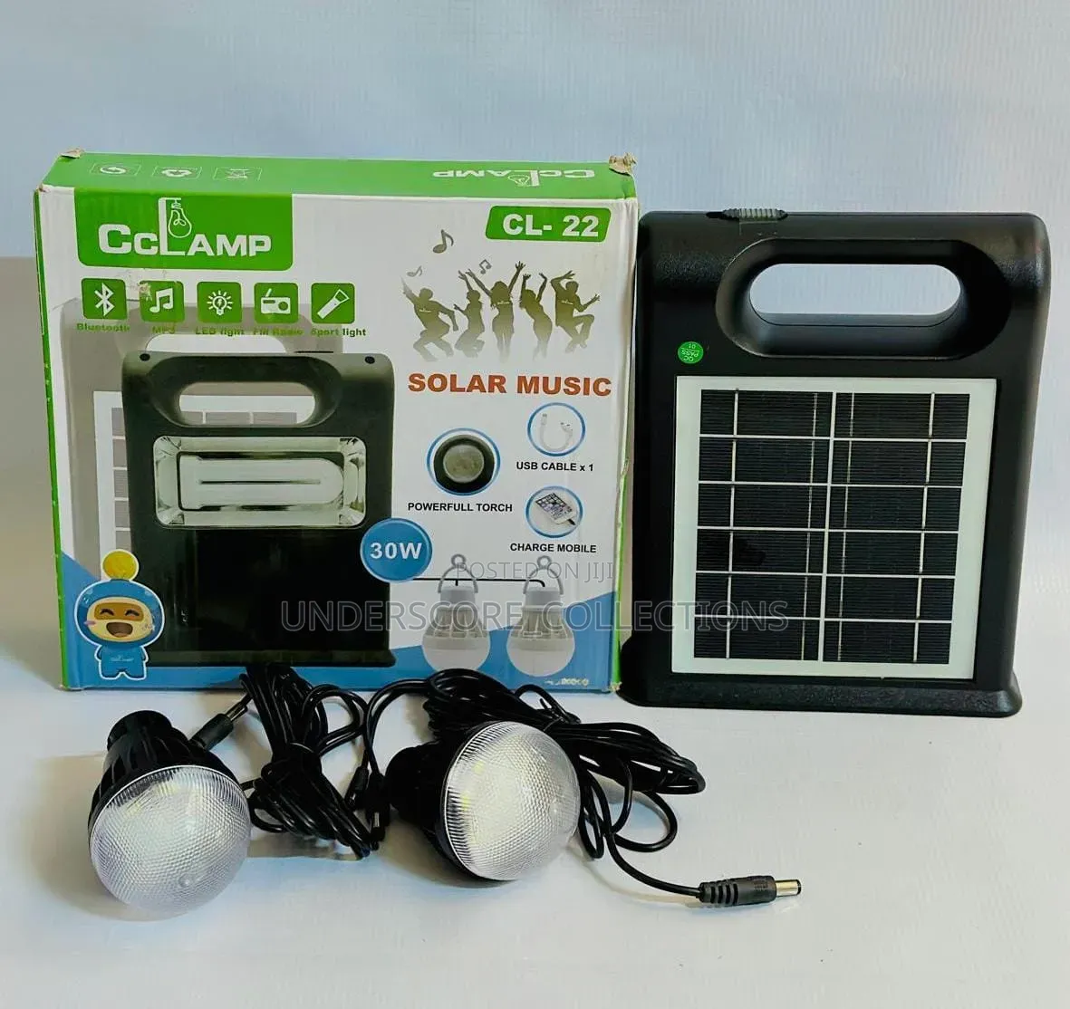 *Cclamp Cl-22 Solar Emergency Lamp With 2 Bulbs*