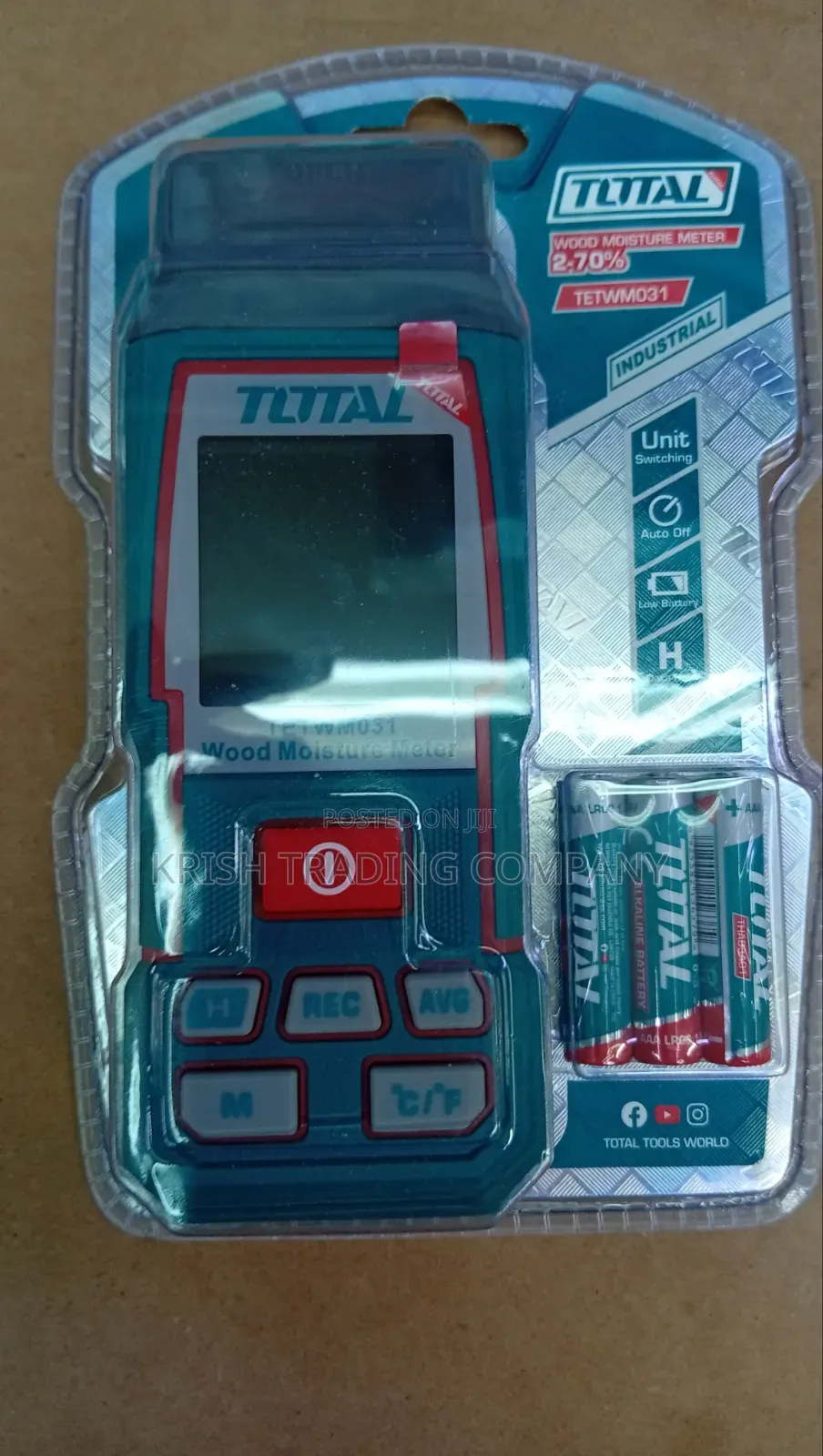 Total Wood Moisture Meter 2–70% Digital Tester
