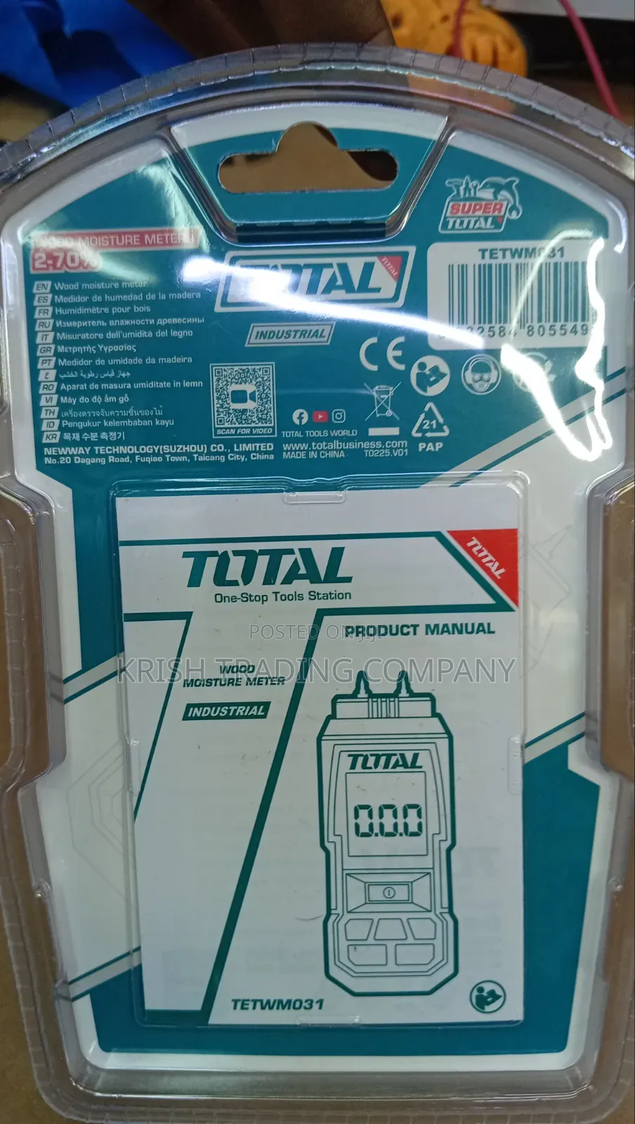 Total Wood Moisture Meter 2–70% Digital Tester