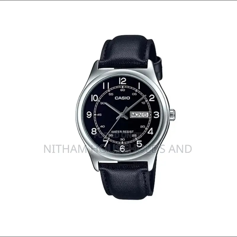 Casio MTP V006l 1b2udf Leather Analog Watch for Men