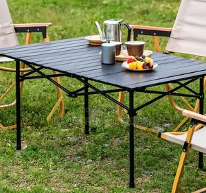 Outdoor Table: Metallic Easy to Carry Foldable Table