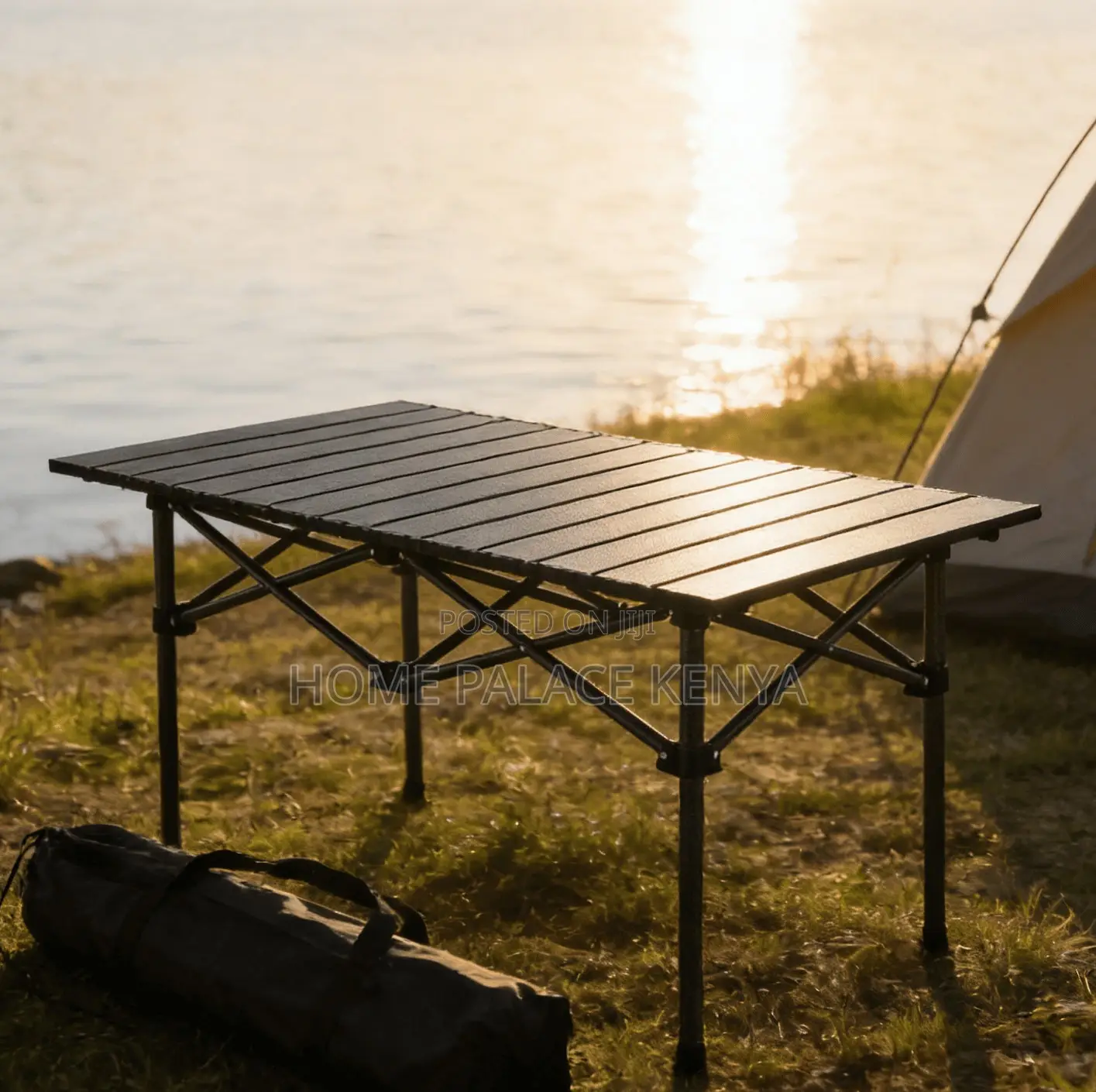 Outdoor Table: Metallic Easy to Carry Foldable Table