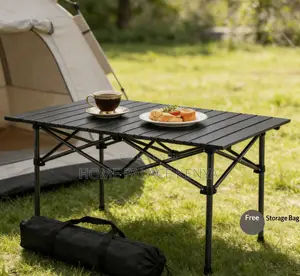 Outdoor Table: Metallic Easy to Carry Foldable Table