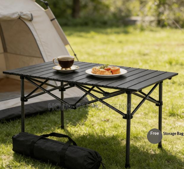 Outdoor Table: Metallic Easy to Carry Foldable Table - thumbnail 5