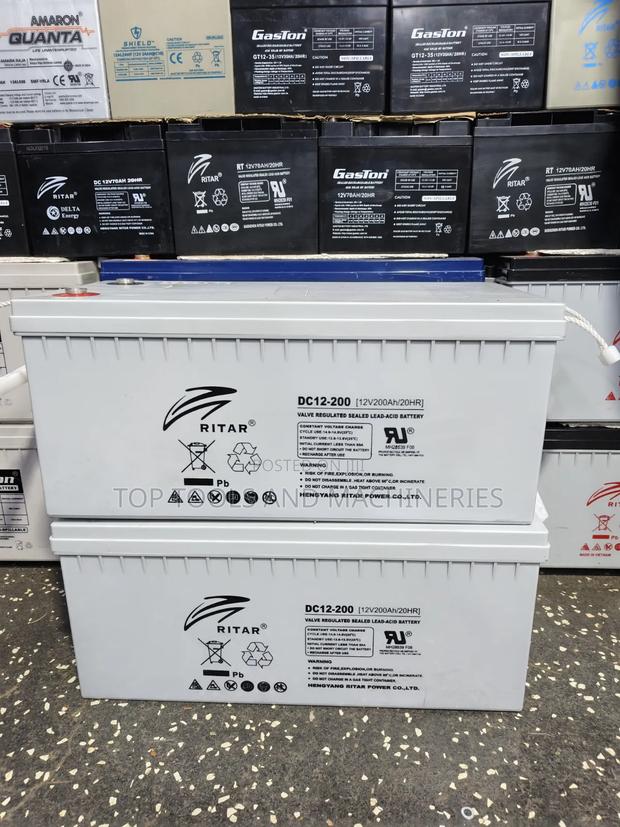 Heavy Duty Dc12v Ritar 12v200ah 20hrs Deep Cycle Solar Backup Battery