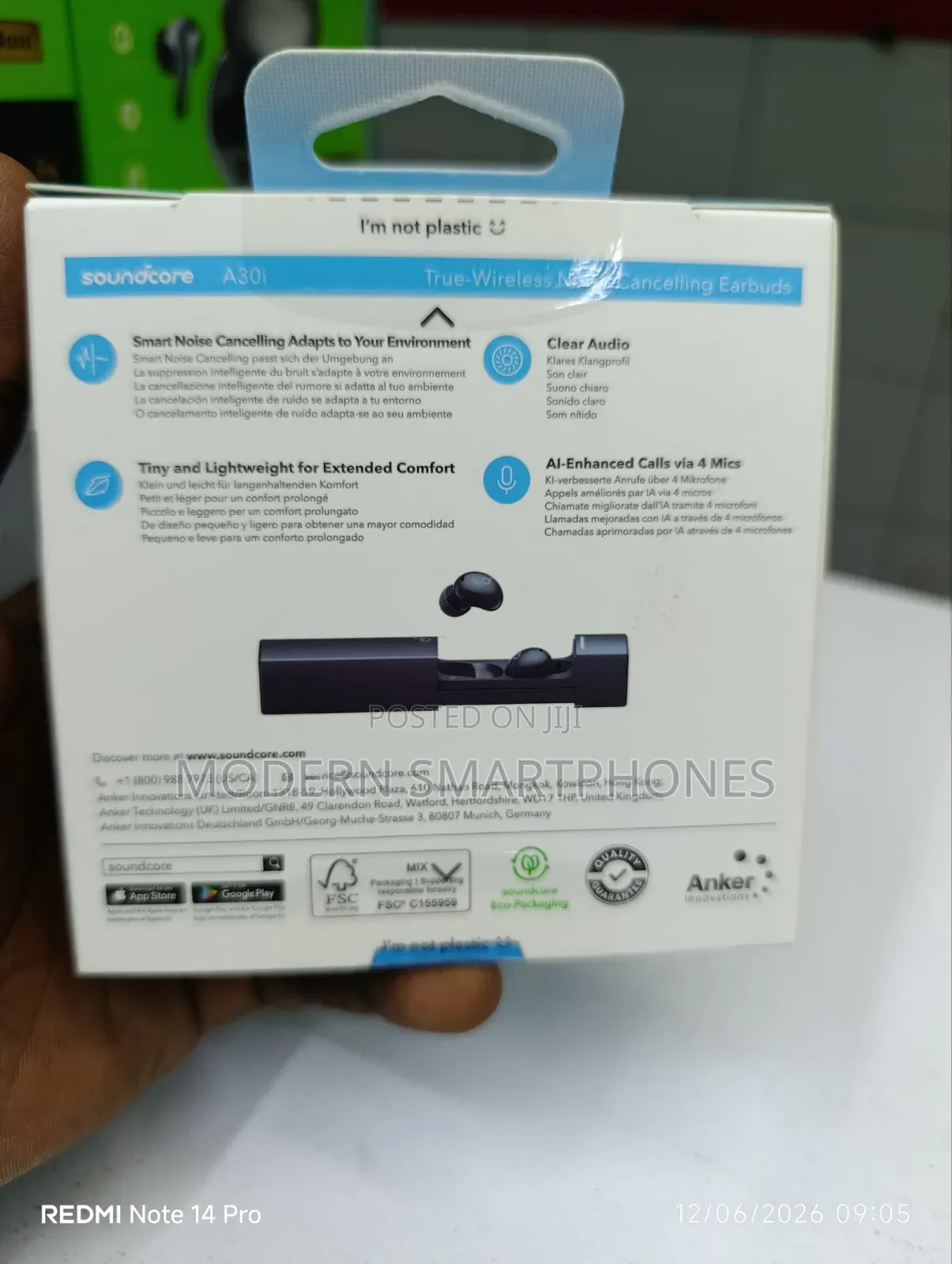 Soundcore A30i Active Noise Cancelling Wireless Earbuds