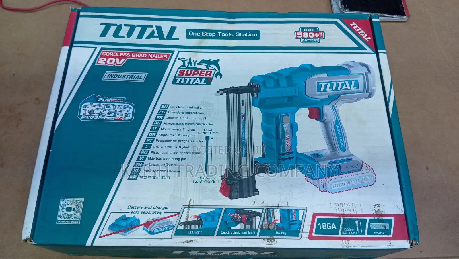 Total 20v Brad Nailer (Bare Tool – No Battery)