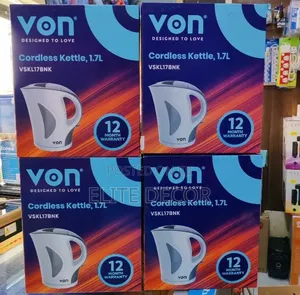 Von Cordless Electric Kettle 1.7l Jar