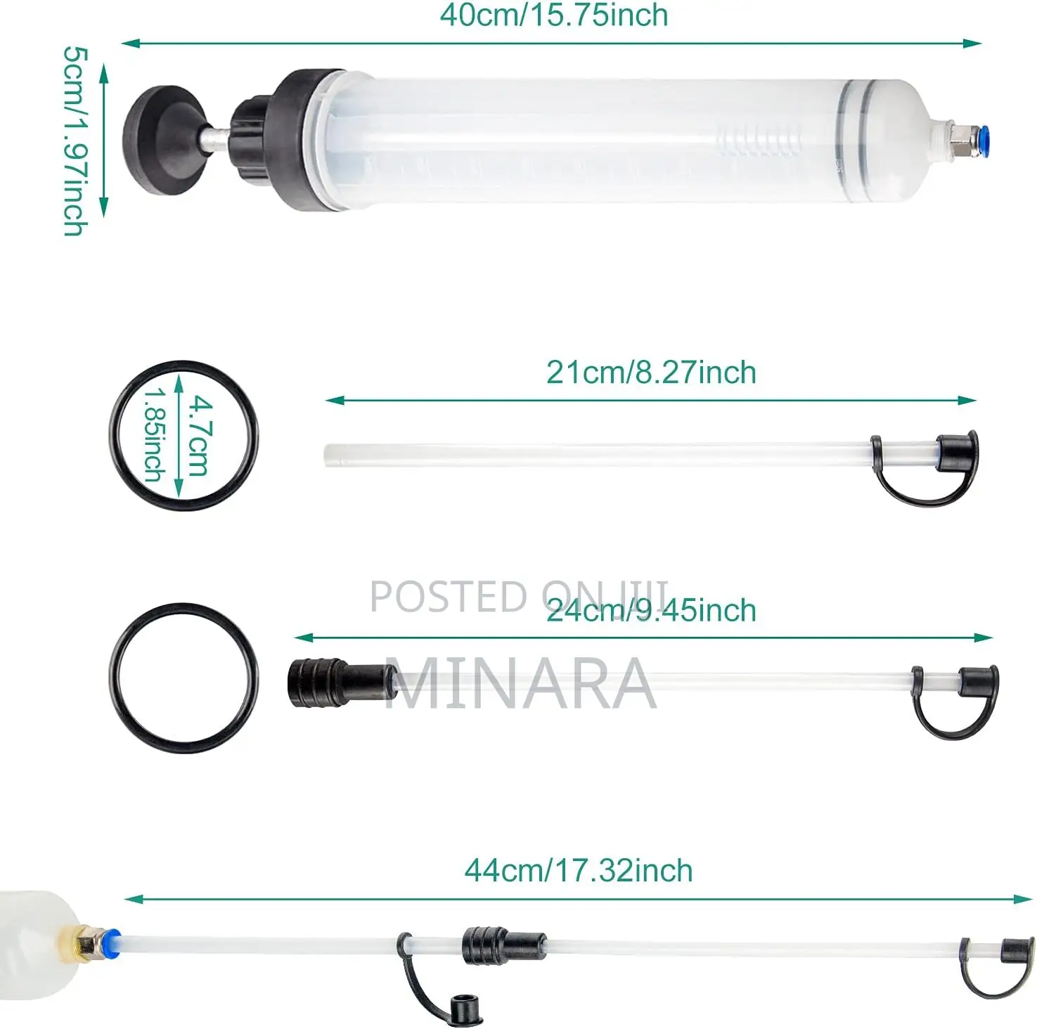 500cc, Automotive Fluid Extractor, Oil Suction Syringe