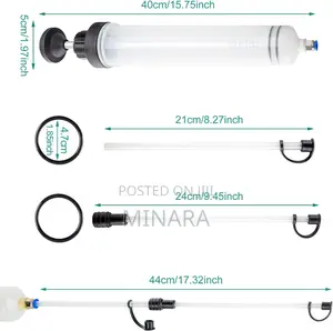 500cc, Automotive Fluid Extractor, Oil Suction Syringe