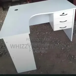 White L- Shaped Desk