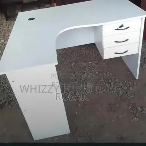 White L- Shaped Desk