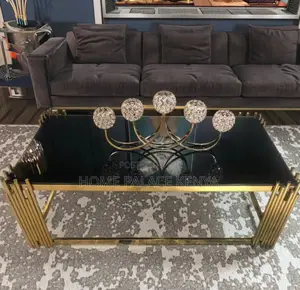 Coffee Table: Black Glass Top Table With Storage