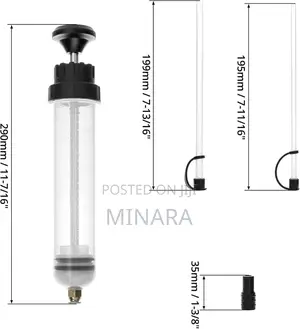 200cc, Automotive Fluid Extractor, Oil Suction Syringe
