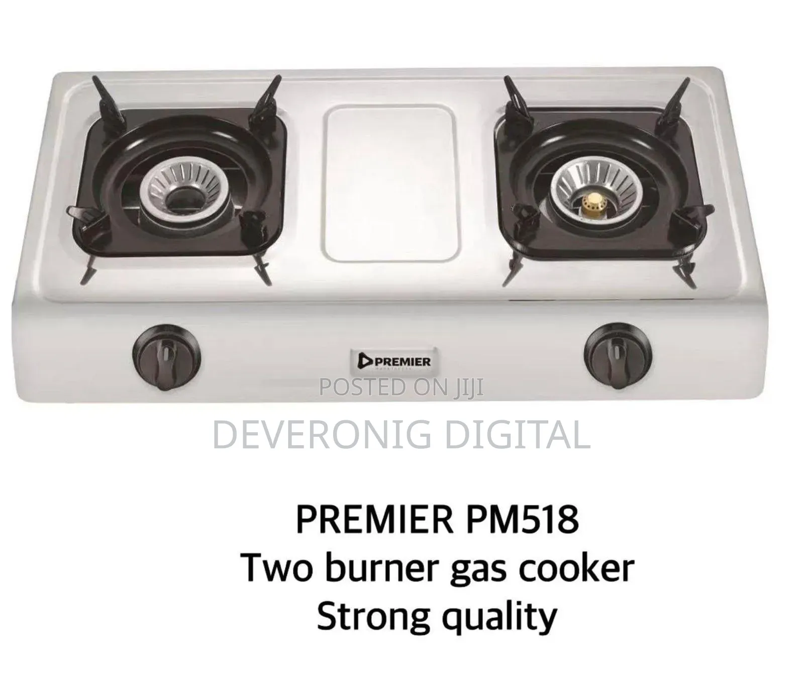 Stainless Two Burner Table Top Gas Cooker