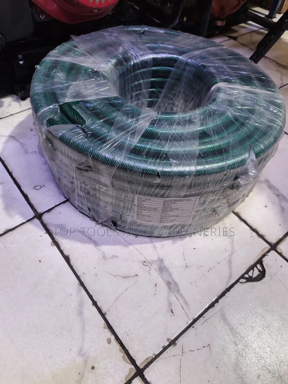 3⁄4 Inch 50 MTRS Flexible Green Braided Hose Pipe