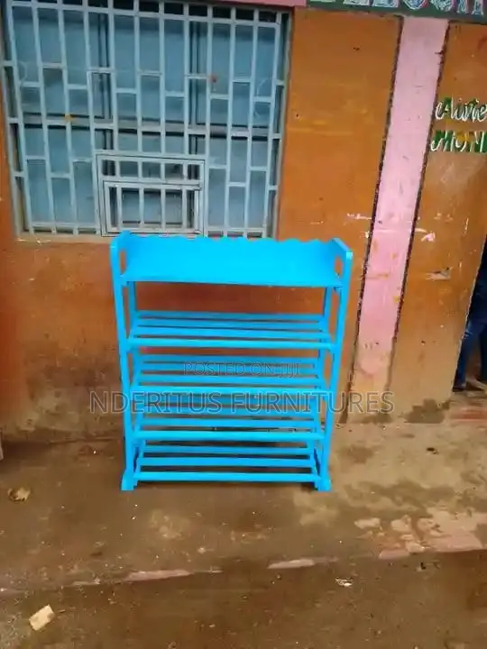 Blue Shoe Rack