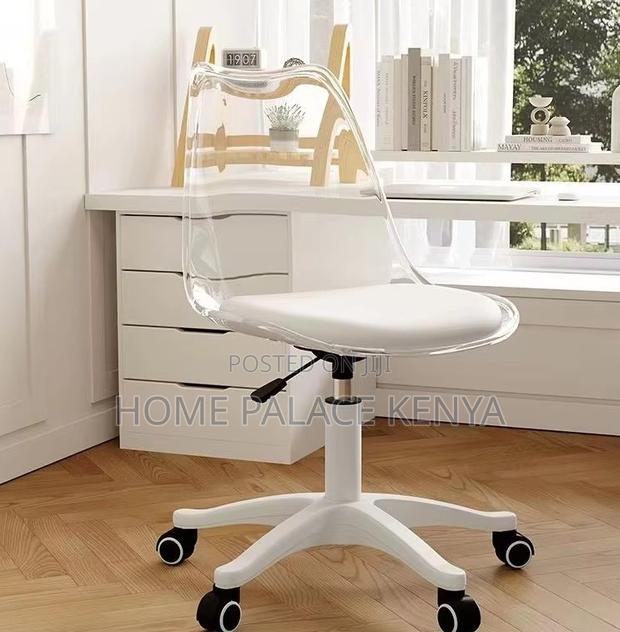 Study Chair Acrylic Leather Padded Rolling Home Home Office Chair