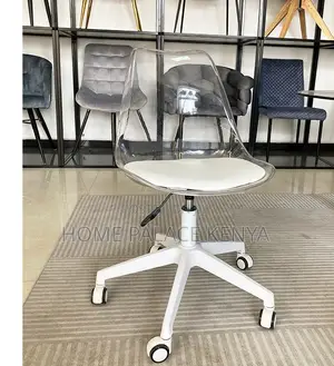 Study Chair Acrylic Leather Padded Rolling Home Home Office Chair