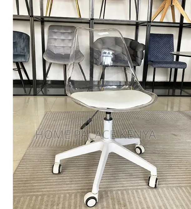 Study Chair Acrylic Leather Padded Rolling Home Home Office Chair