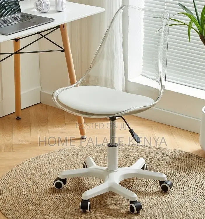 Study Chair Acrylic Leather Padded Rolling Home Home Office Chair